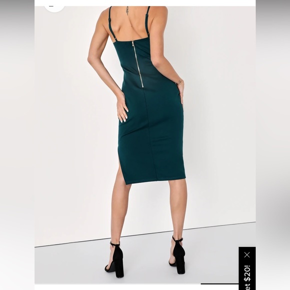 Paulina Forest Green body-con midi dress - Picture 6 of 7